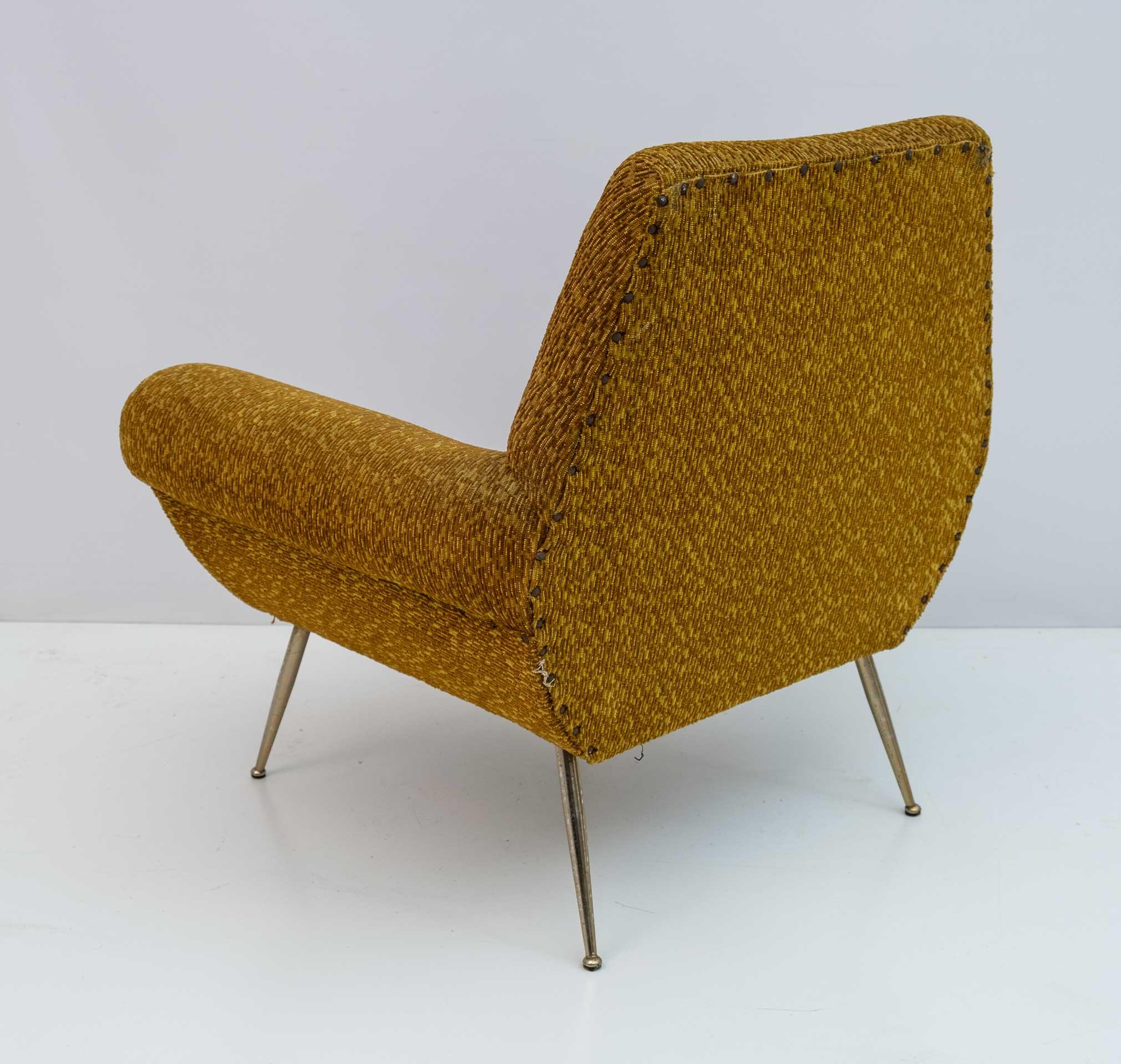 Pair of Gigi Radice Mid-Century Modern Italian Armchairs for Minotti, 50s 2