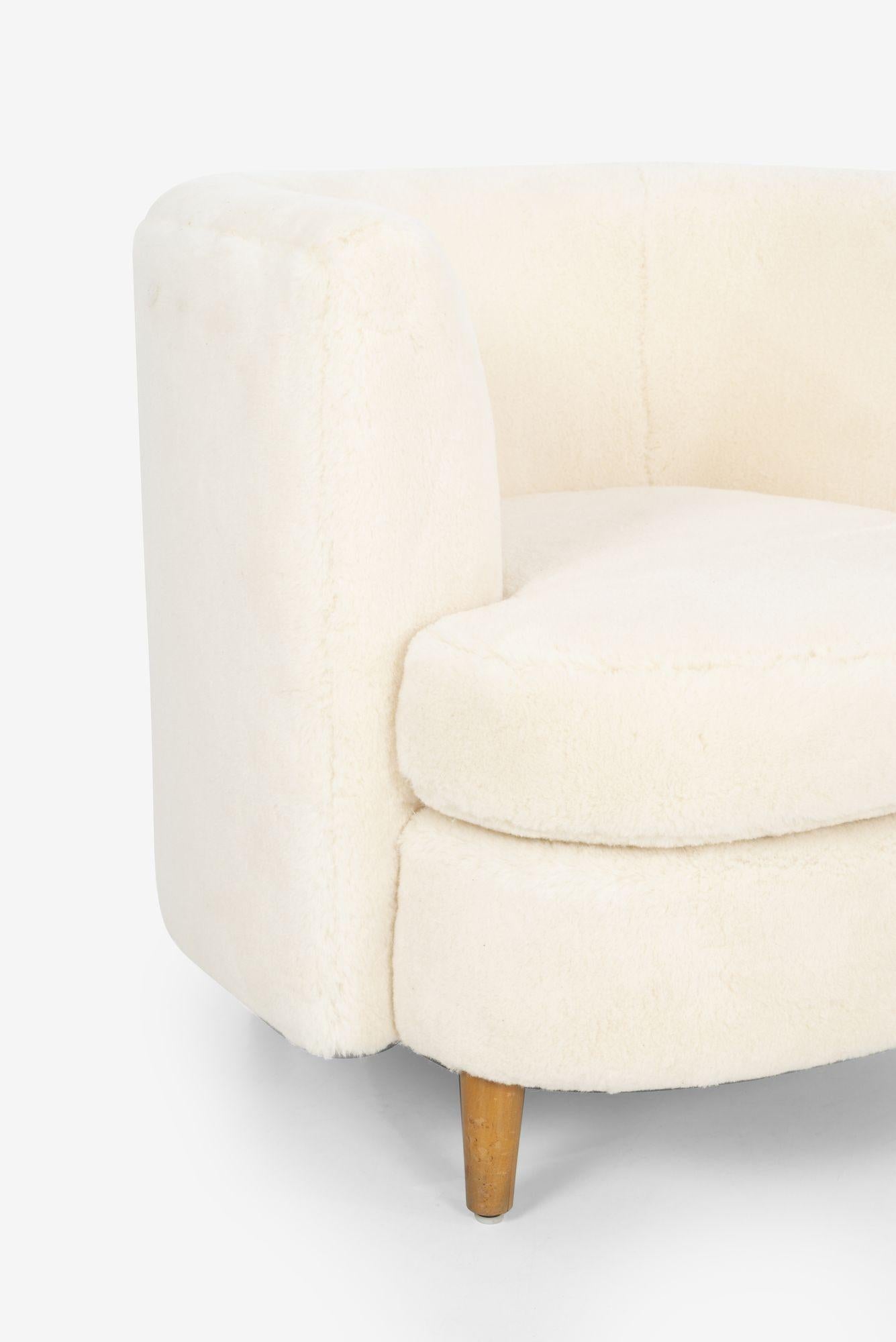 Pair of Gilbert Rohde Attributed Cloud Form Lounge Chairs 1940's For Sale 2