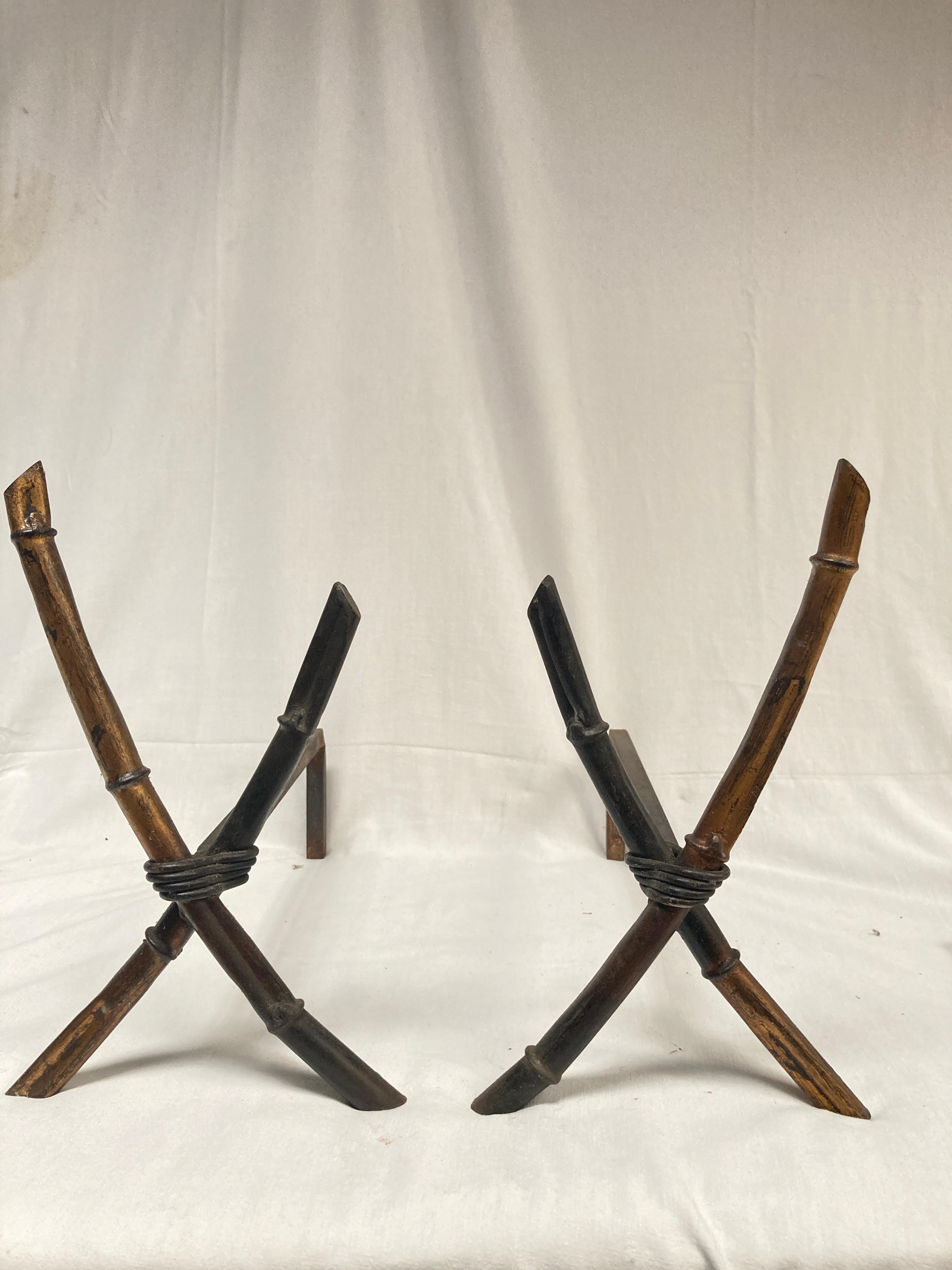 Pair of gild iron 