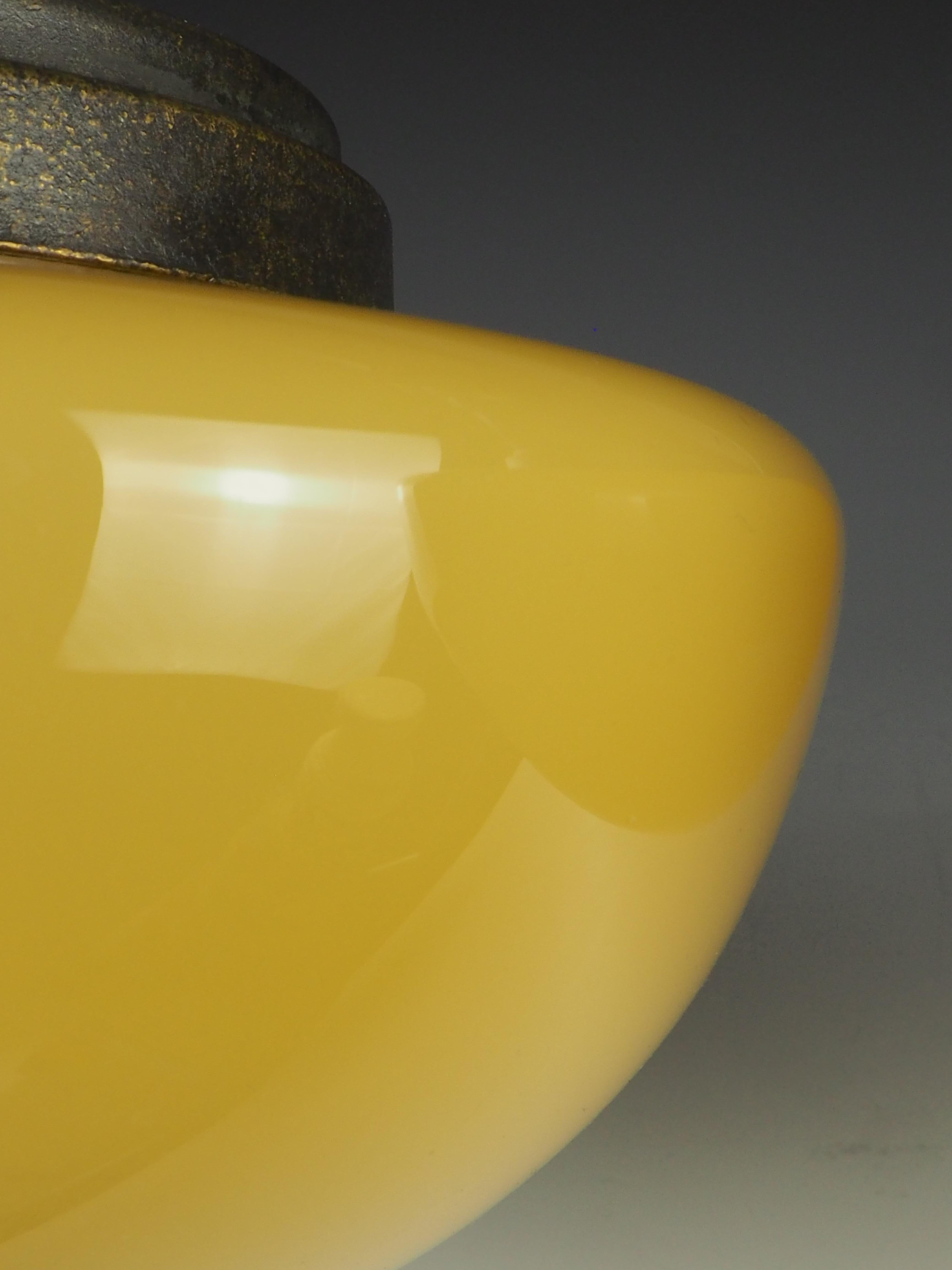 Pair of Gilde Handwerk Ceiling Opaline Pendants For Sale 3