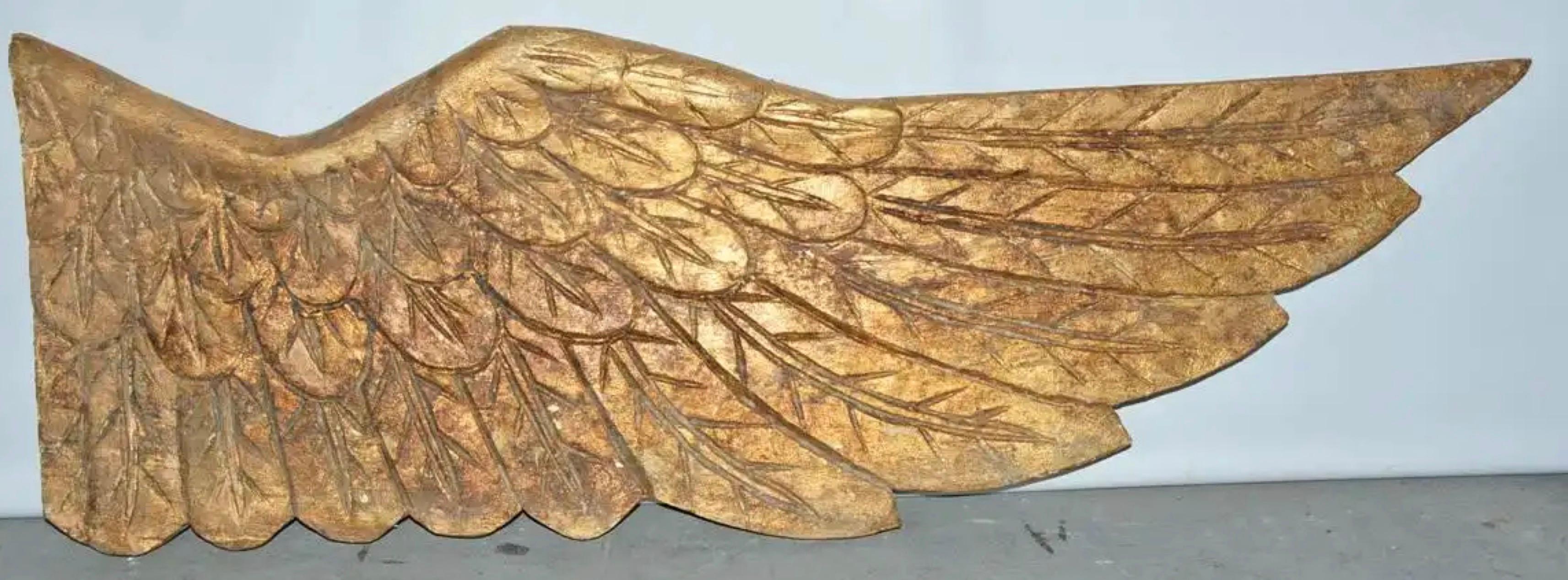 Pair of Gilded Angel Wings For Sale 2