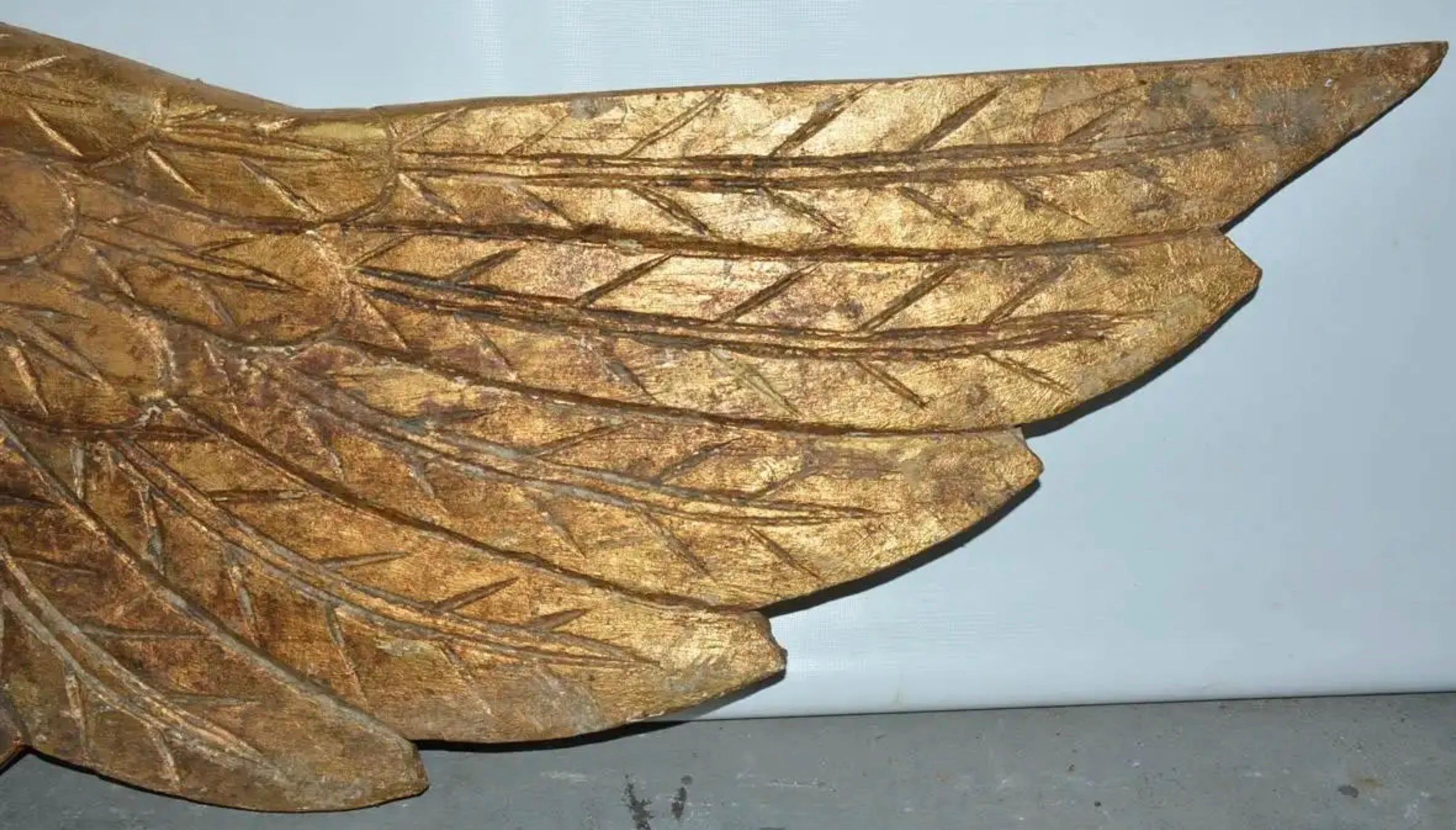 20th Century Pair of Gilded Angel Wings For Sale