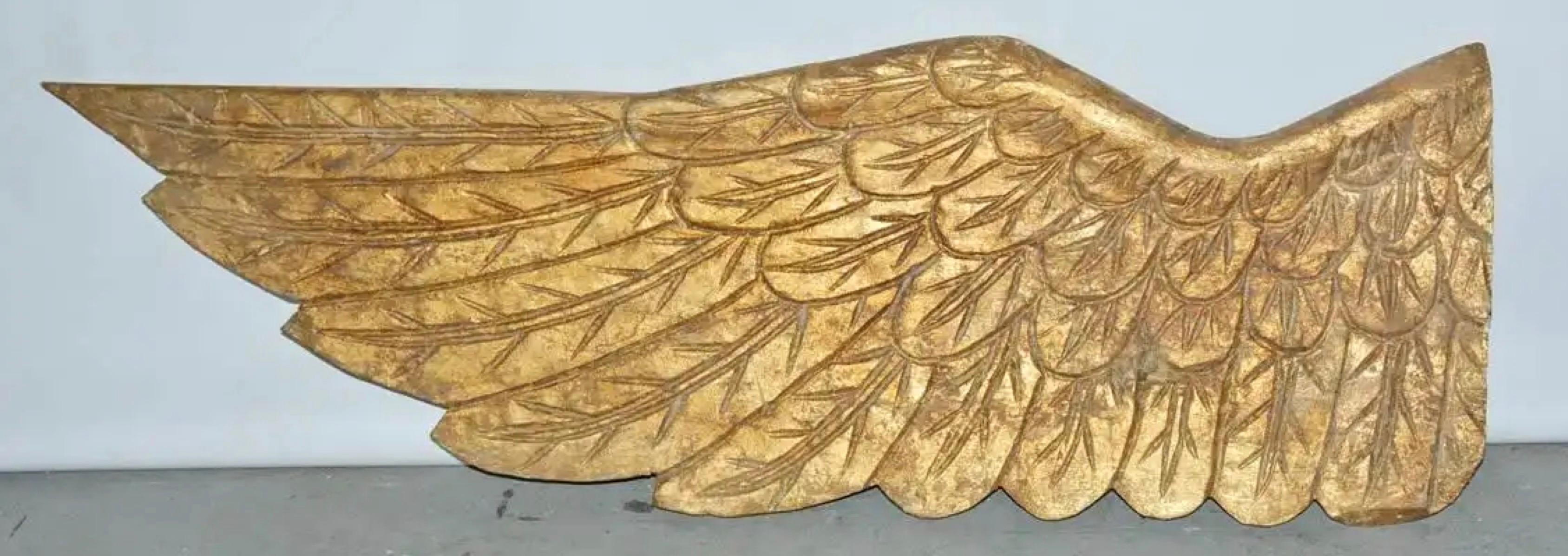 Pair of Gilded Angel Wings For Sale 1