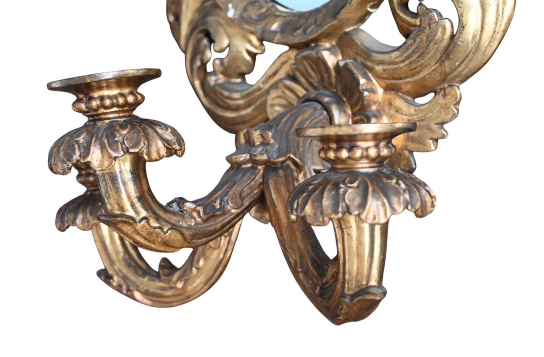 Luigi XIV Coppia di specchi/consolle in Wood Wood dorato, XIX secolo in vendita