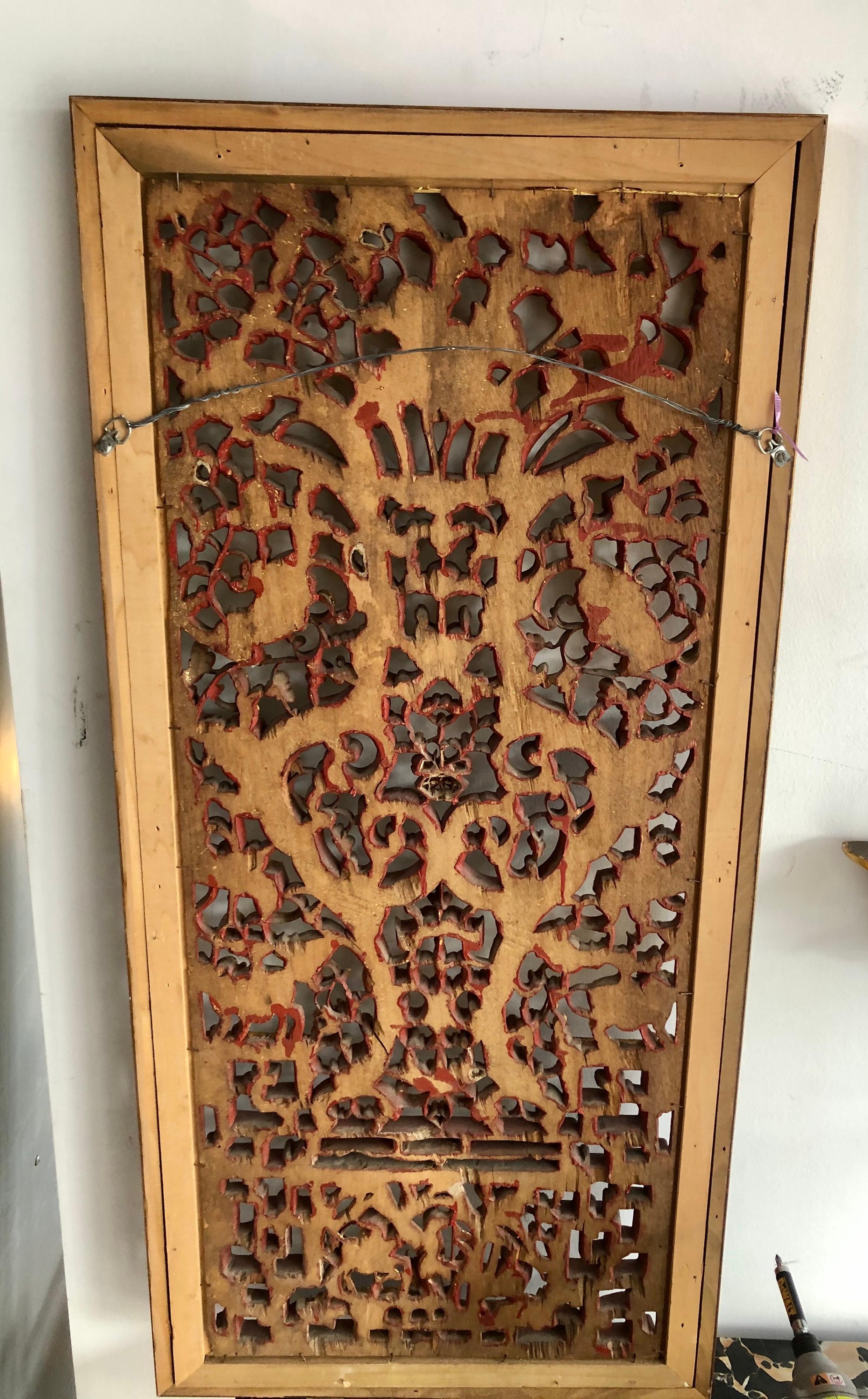 Pair of Gilded Carved Wood Wall Panels, Circa Early 20th Century 1