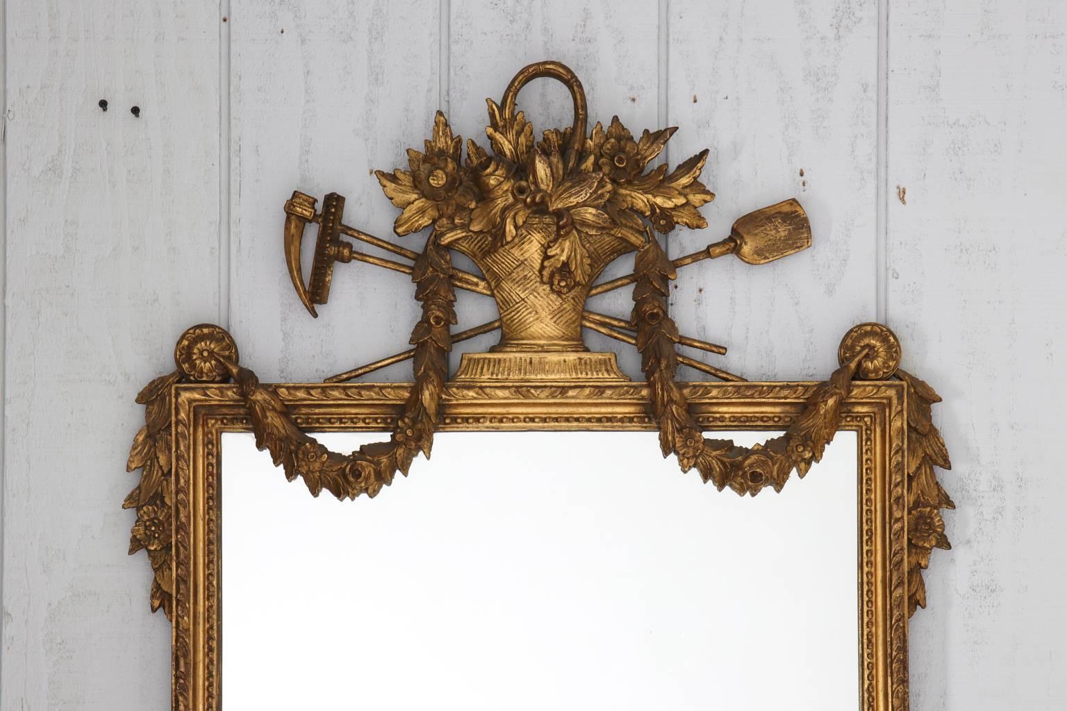 20th Century Pair of Gilded Neoclassical Mirrors