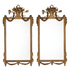 Pair of Gilded Neoclassical Mirrors