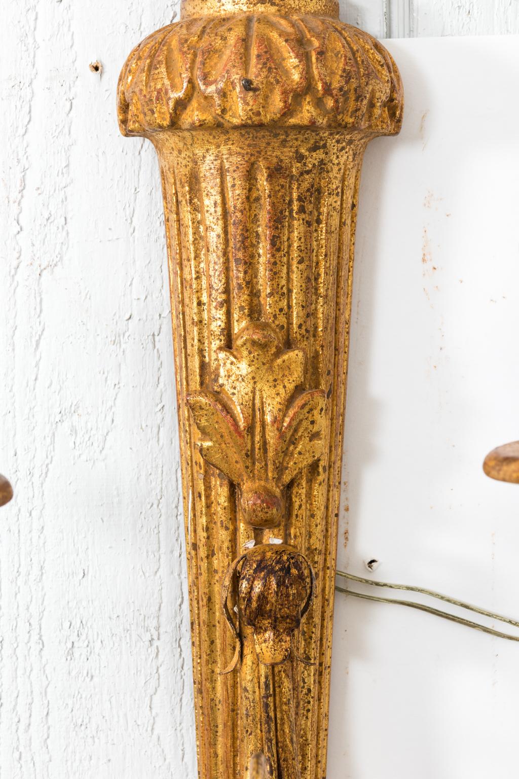Pair of Gilded Sconces 6