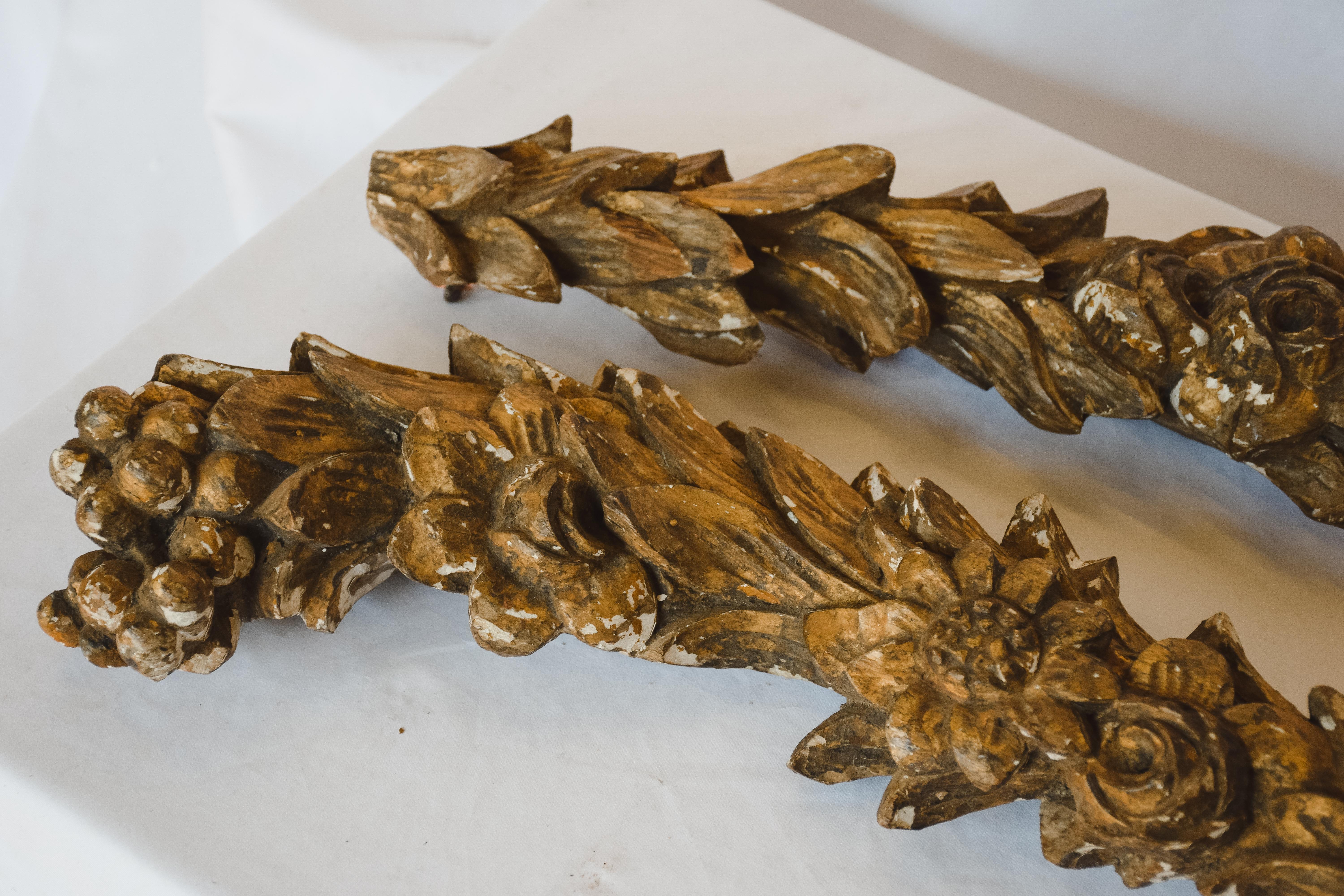 Pair of Gilded Wood Architectural Elements 4