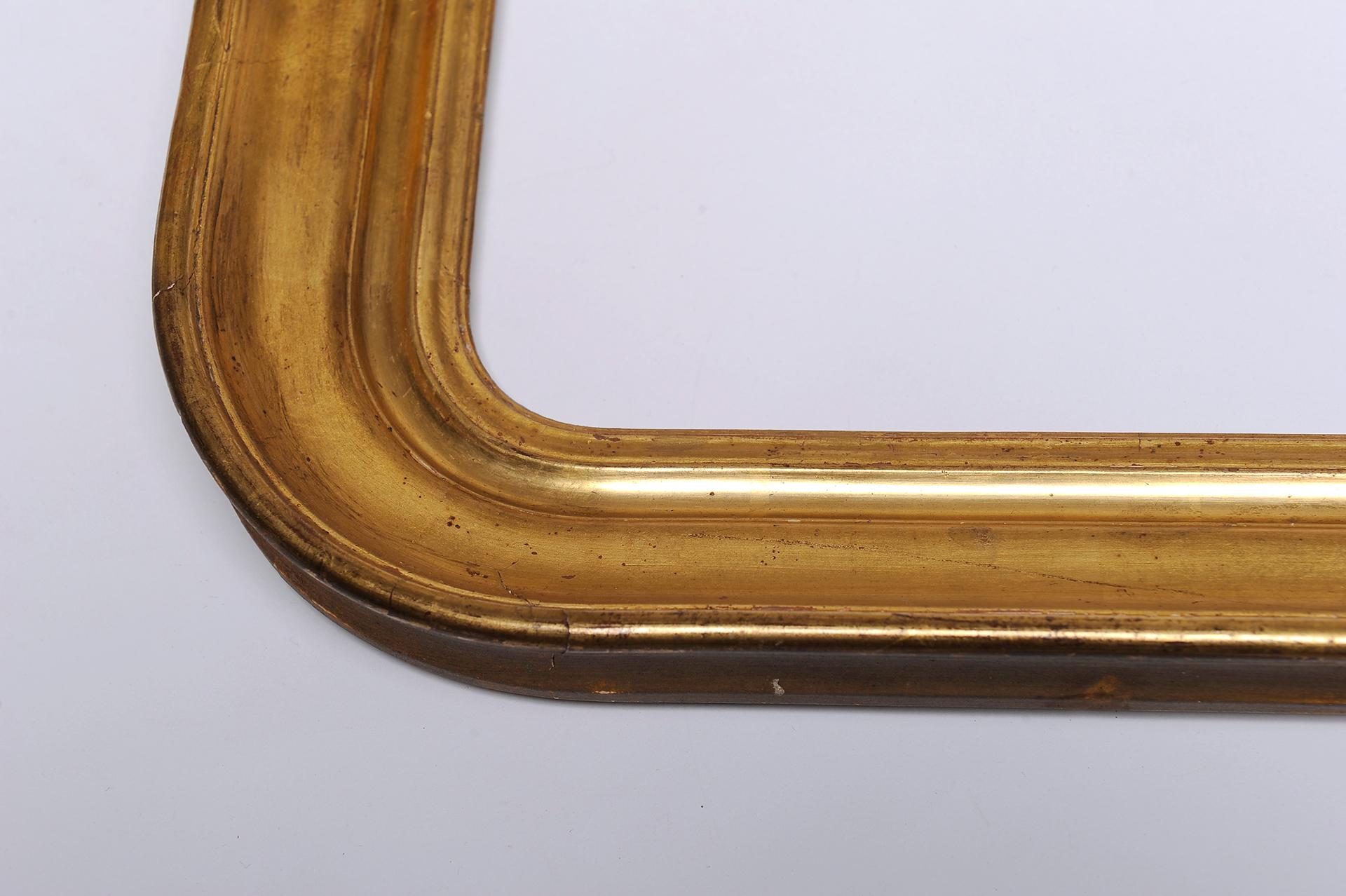 Fruitwood Pair of Gilded Wooden Frames For Sale