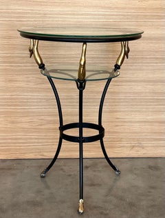 Pair of Gilded Wrought Iron Empire Coffee Tables