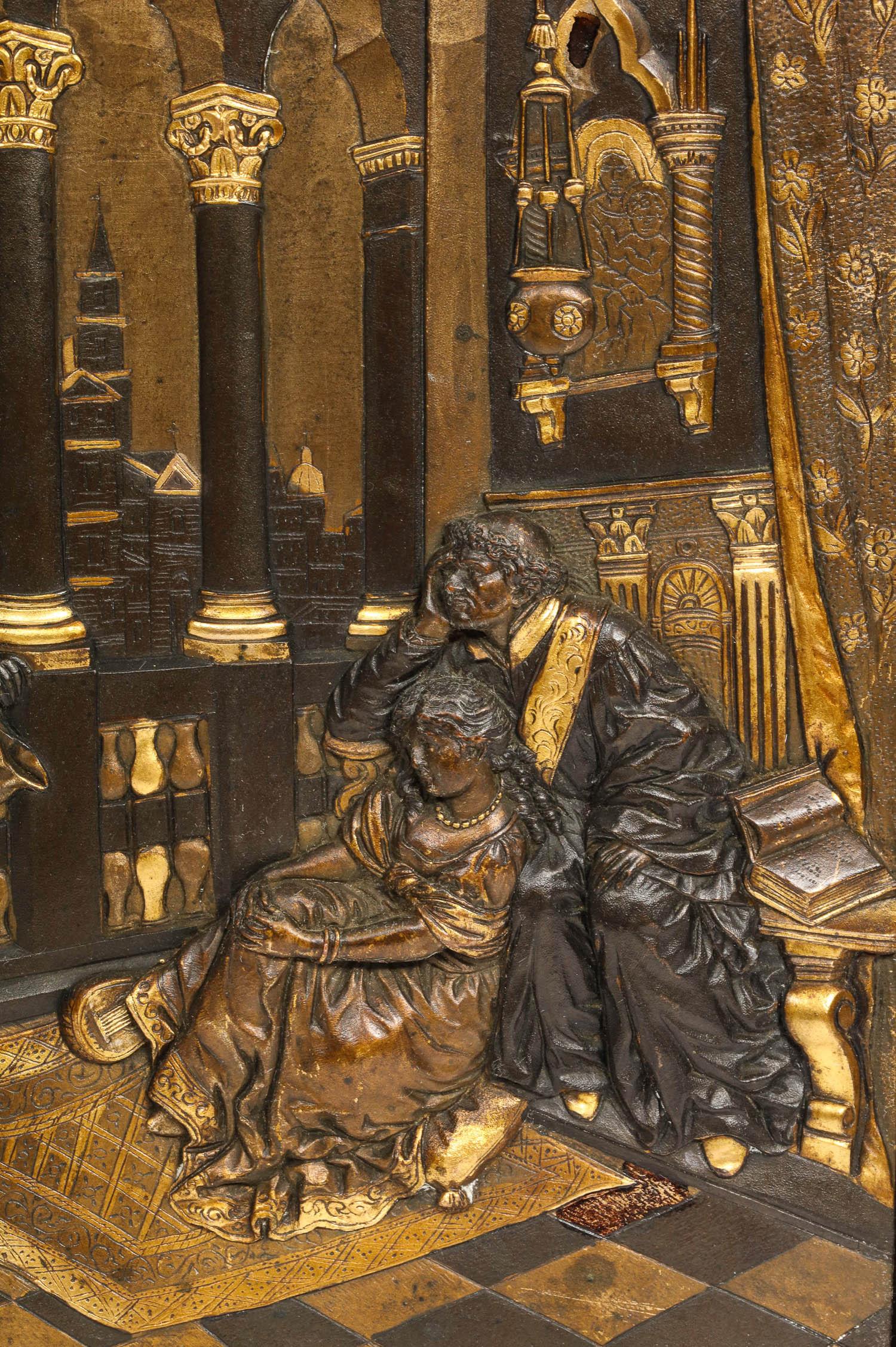 Pair of Gilt and Patinated Bronze Relief Plaques Depicting Shakespeare, Othello 4