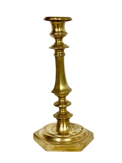 19th Century Pair of Gilt Bronze Baluster Candlesticks