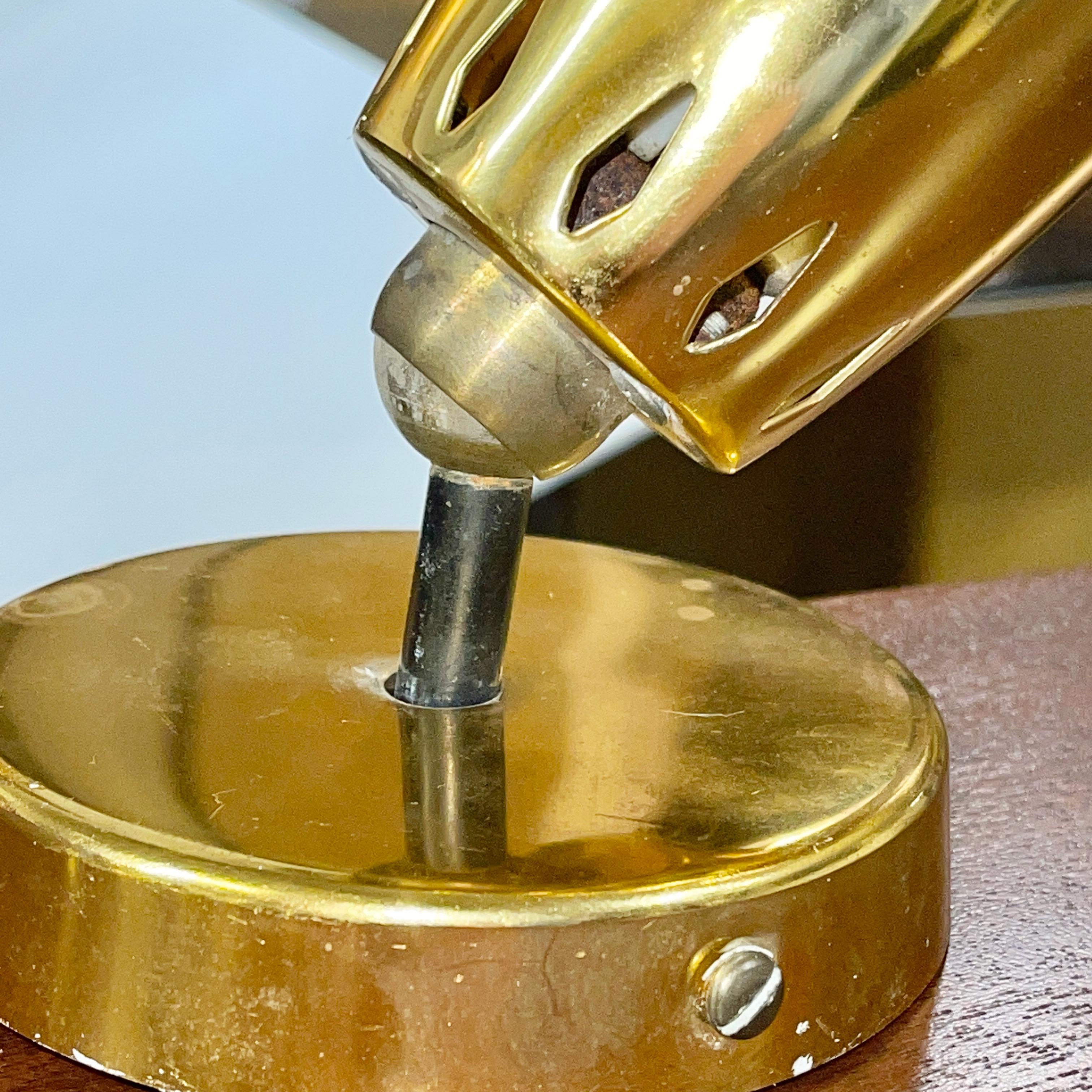 Paire d'appliques pivotantes en laiton doré de Ren-Jean Caillette pour Maison Parscot en vente 8