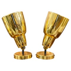 Pair of Gilt Brass Swivel Sconces by René-Jean Caillette for Maison Parscot