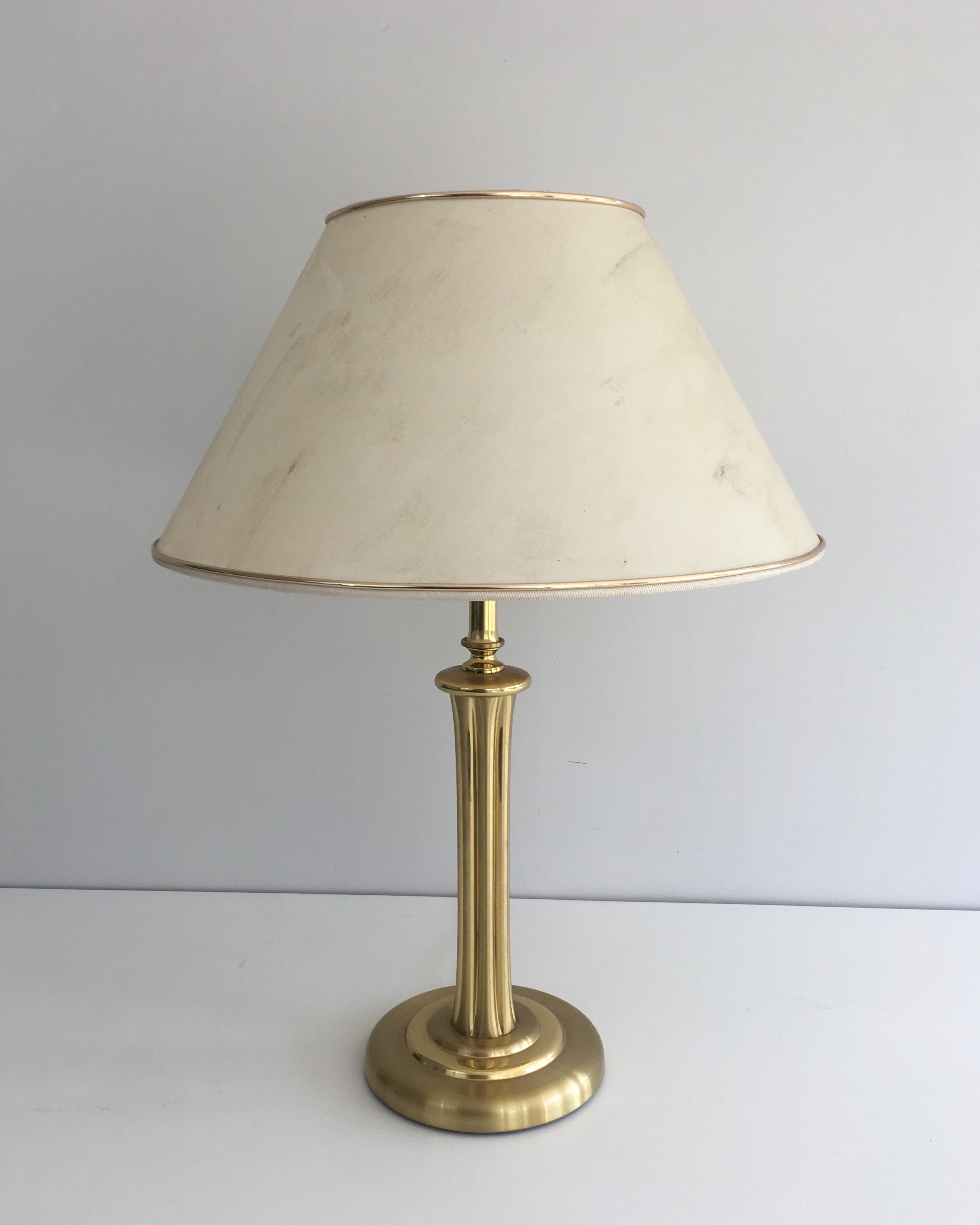 Pair of Gilt Brass Table Lamps, French, circa 1970 5