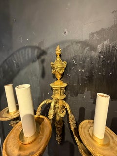 1920 Caldwell Gild Bronze Sconces 3 Lights Louis XVI Style