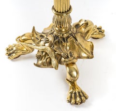Paar Kerzenständer aus vergoldeter Bronze – F.barbedienne zugeschrieben – Periode: XIX.