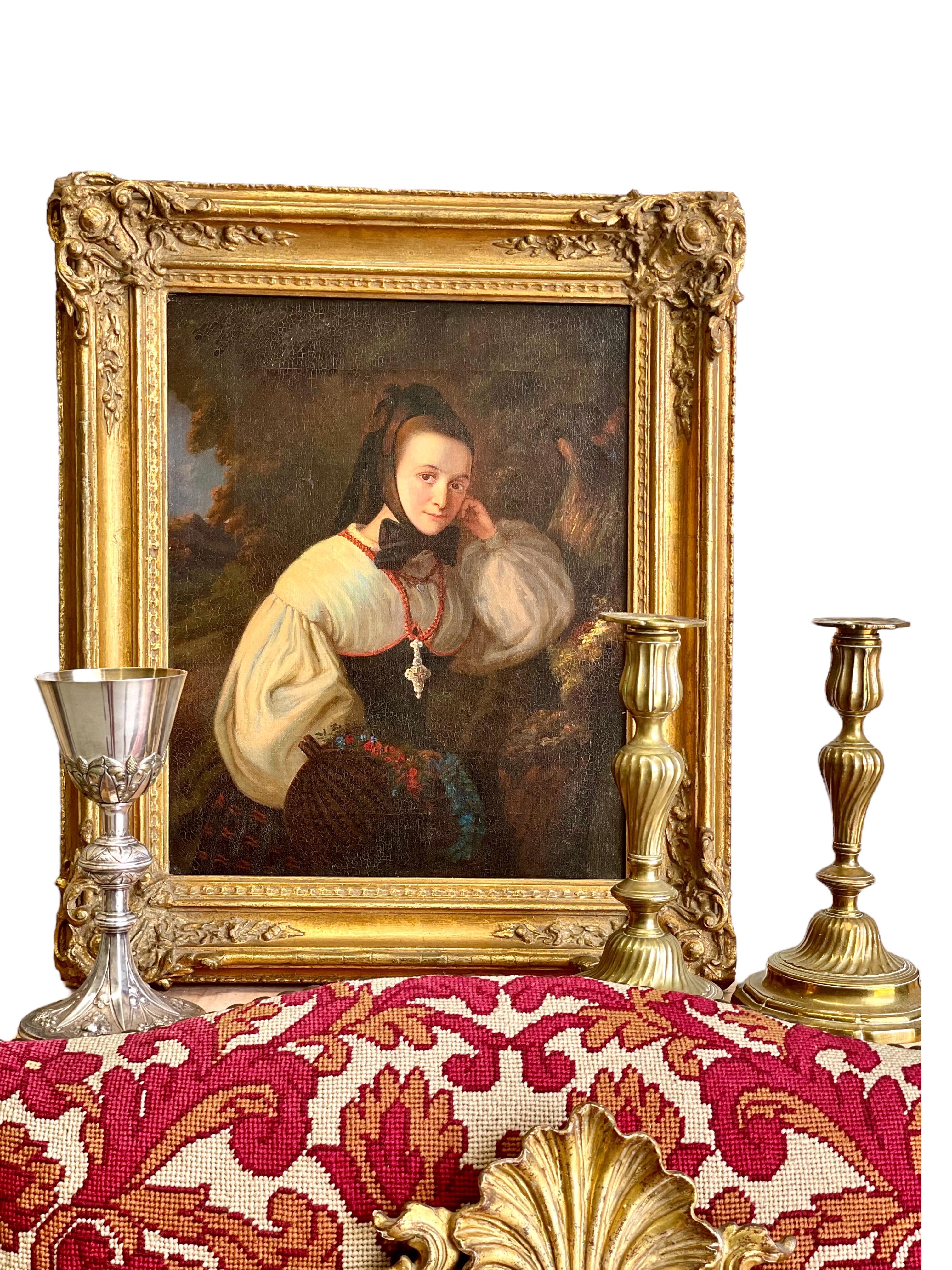 Bronzo Coppia di candelieri in bronzo dorato, Francia, XVIII secolo in vendita