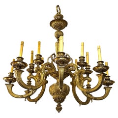 Pair of Gilt Bronze Chandeliers, Sold Individually