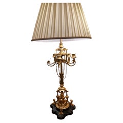 Pair of gilt bronze French lamps
