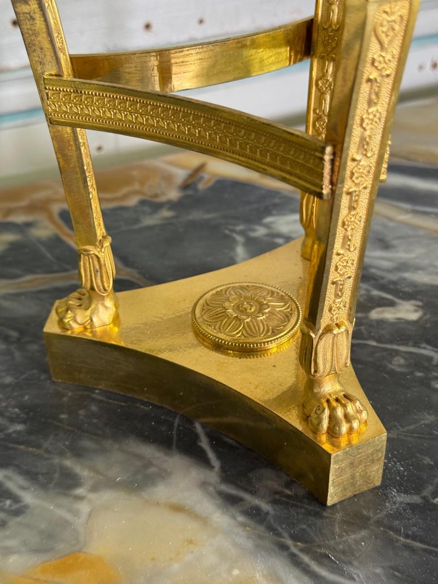 pair of gilt bronze jam pots, cut crystal bowls, Empire period design by Thomire For Sale 3