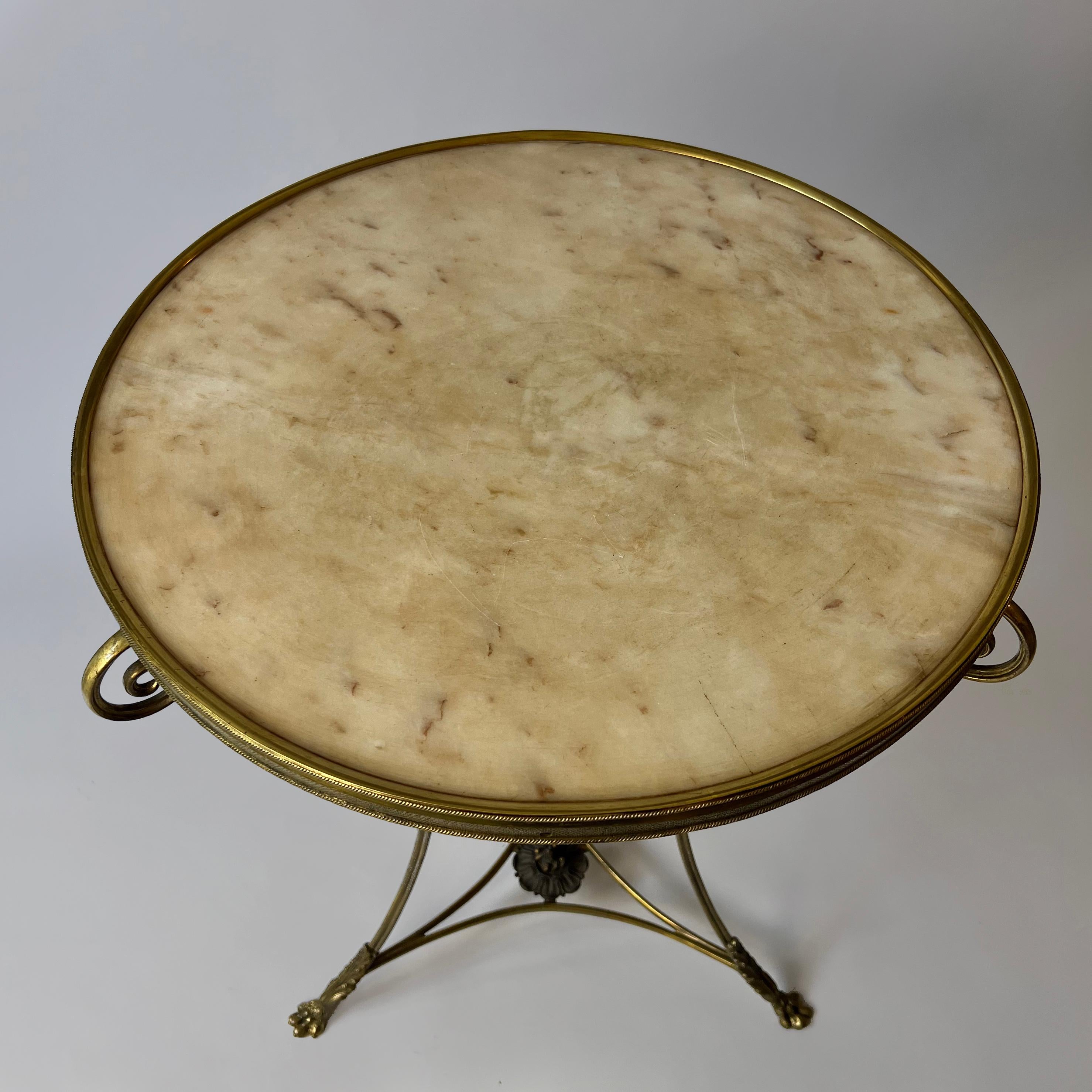 Francese Pair of Gilt Bronze Louis XVI Style Gueridons in vendita