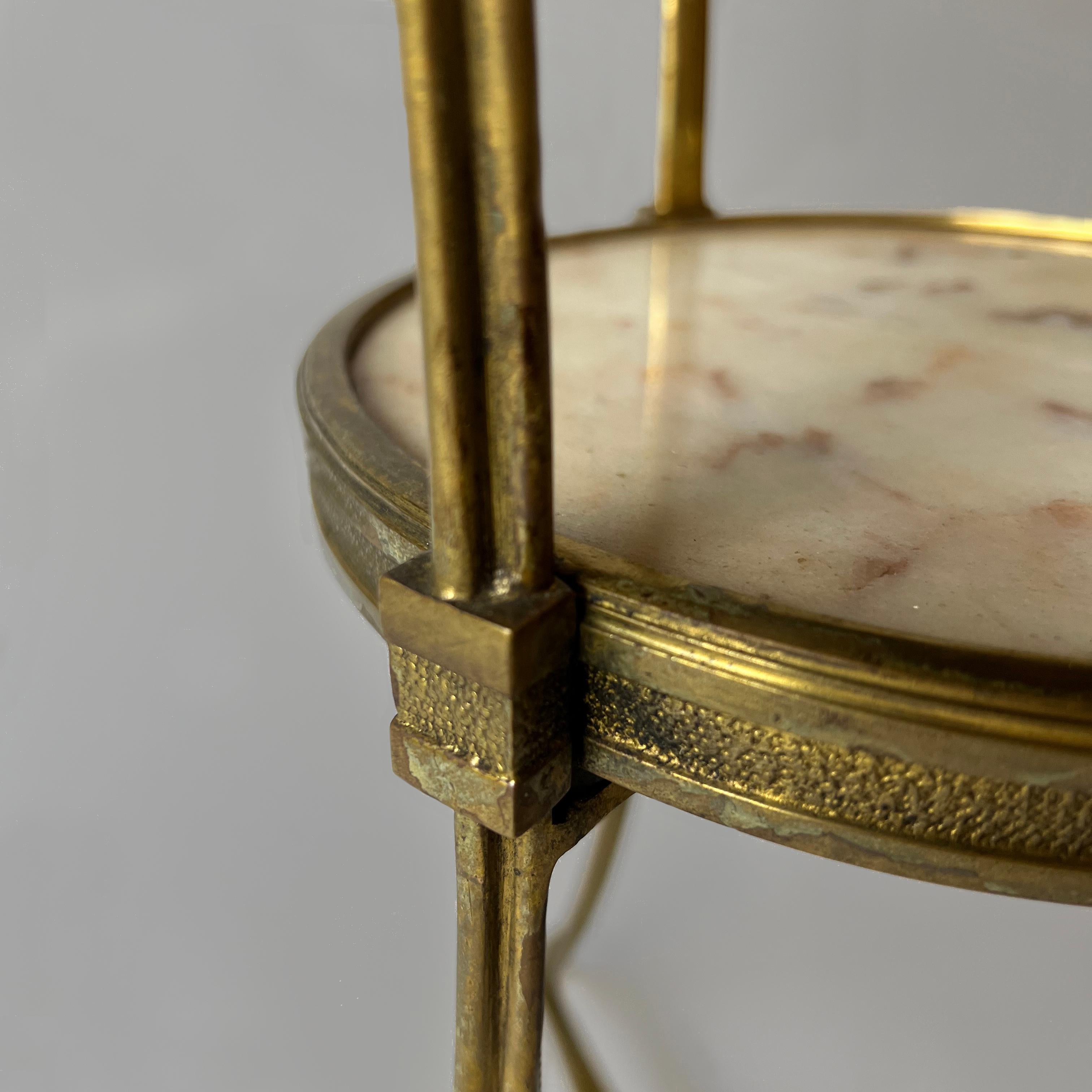 XIX secolo Pair of Gilt Bronze Louis XVI Style Gueridons in vendita