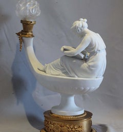 Pair of Gilt Bronze Mounted Bisque Figures after Boizot