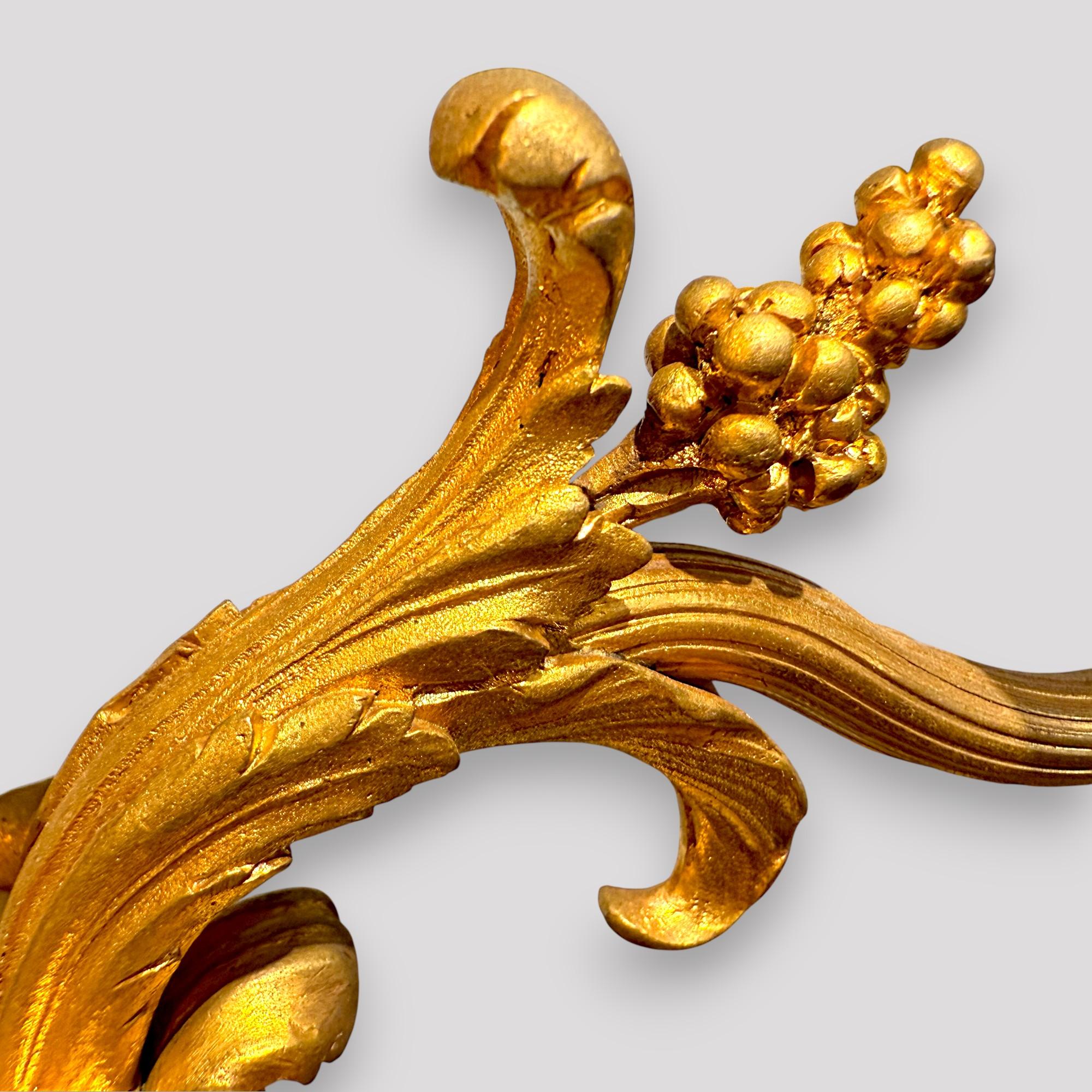 Pair of Gilt Bronze Neoclassical Candelabra Lamps, 19th Century en vente 6