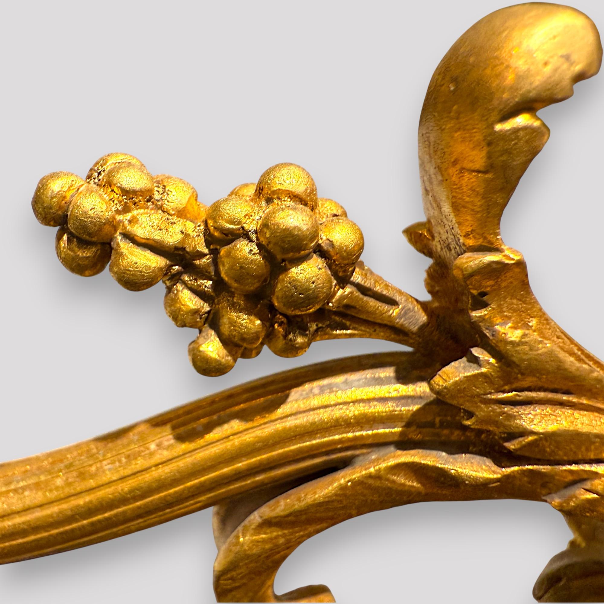 Pair of Gilt Bronze Neoclassical Candelabra Lamps, 19th Century en vente 7