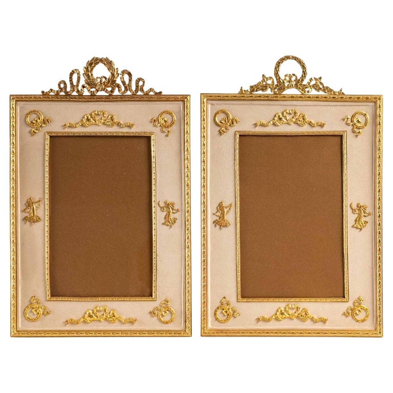 Pair of Gilt Bronze Photo Frames, Late 19th Century For Sale at 1stDibs