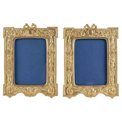 Pair of Gilt Bronze Photo Frames, Napoleon III Period, 19th Century.