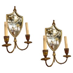 Coppia di appliques in bronzo dorato