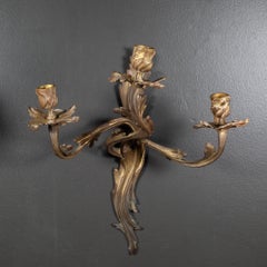 Pair of Gilt Bronze Sconces, French, Circa 1880-1900