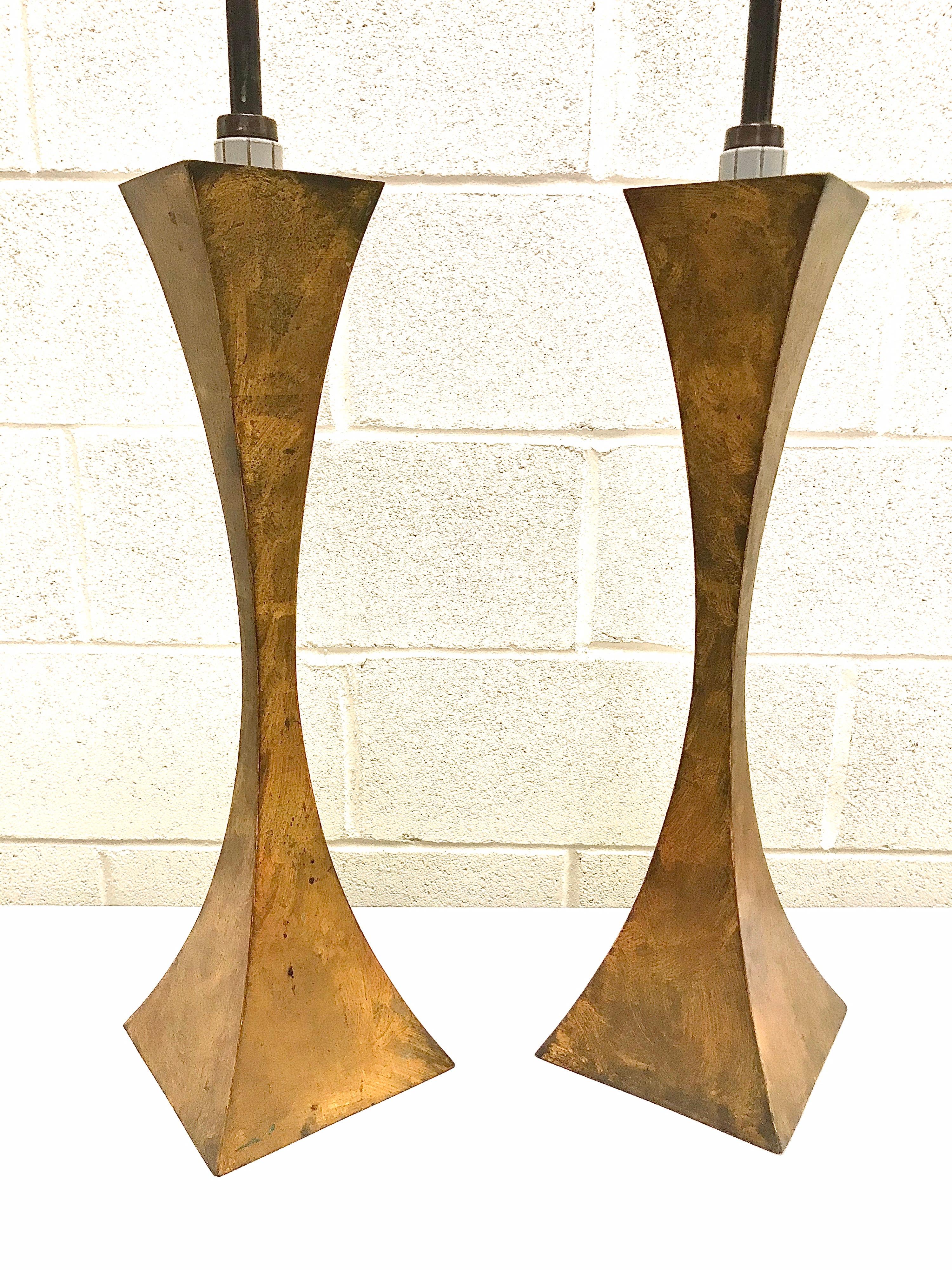 Pair of Gilt Bronze Sculptural Table Lamps by Stewart Ross James for Hansen For Sale 4