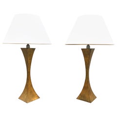 Pair of Gilt Bronze Sculptural Table Lamps by Stewart Ross James for Hansen