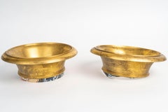 Pair of Gilt Bronze Vase Tops, Napoleon III Period, 19th Century.