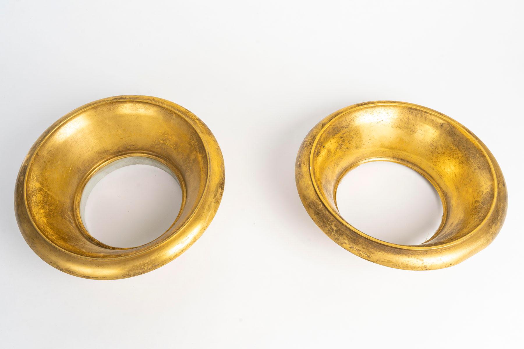Francese Coppia di vasi in bronzo dorato, periodo Napoleone III, XIX secolo. in vendita