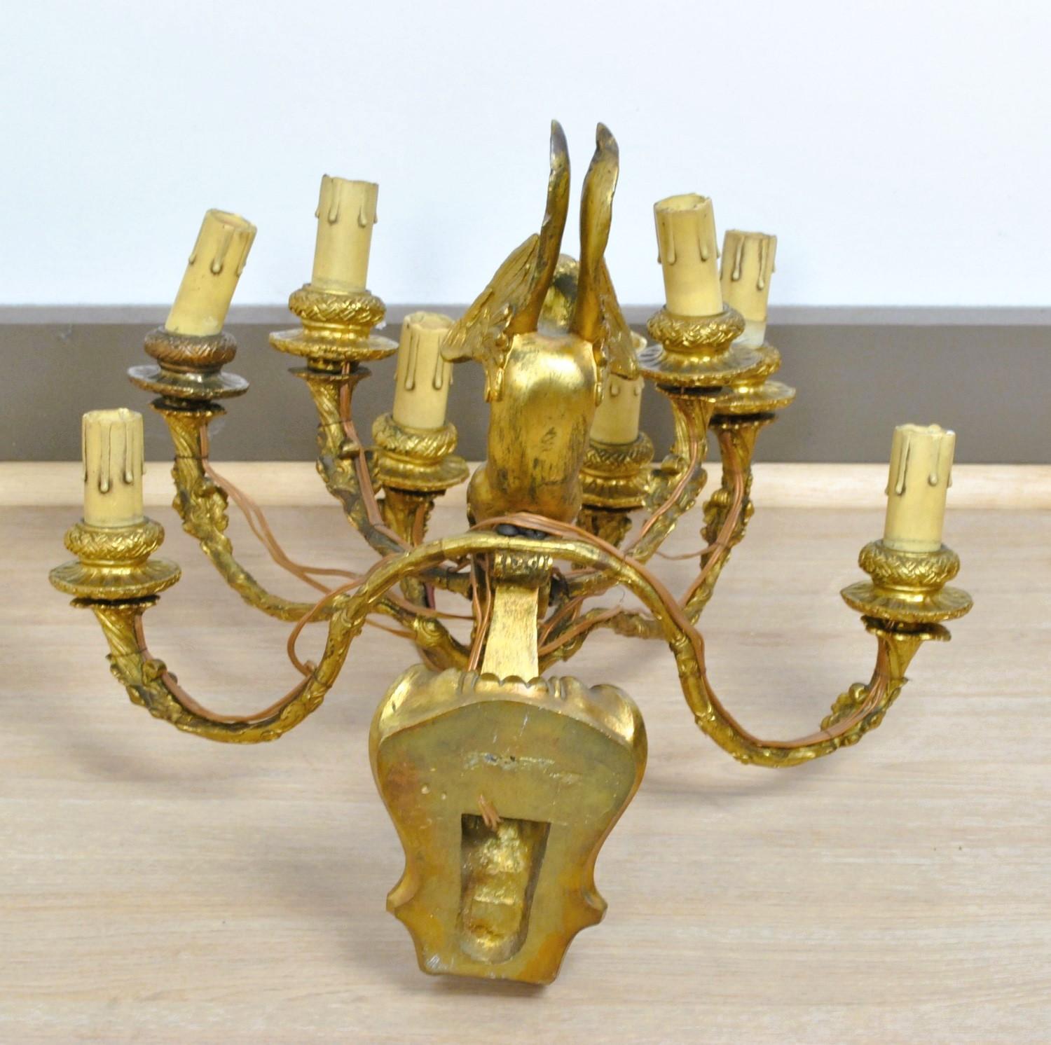 Coppia di applique in bronzo dorato con putti alati, Napoleone III, XIX secolo in vendita 9