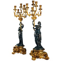 Pair of Gilt Candelabra