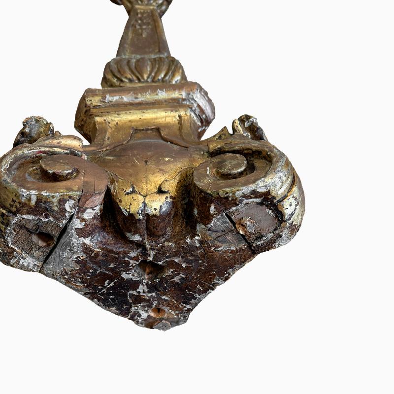 Pair of Gilt Candlestick Prickets, 18th Century For Sale 1