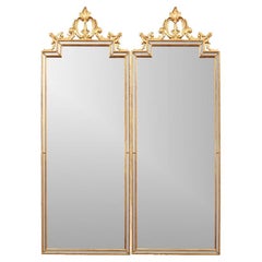 Pair of Gilt Carved Italian Rectangular Wall Mirrors