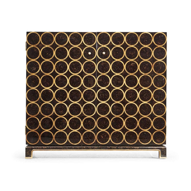 Pair of Gilt Circle Modern For Sale at 1stDibs