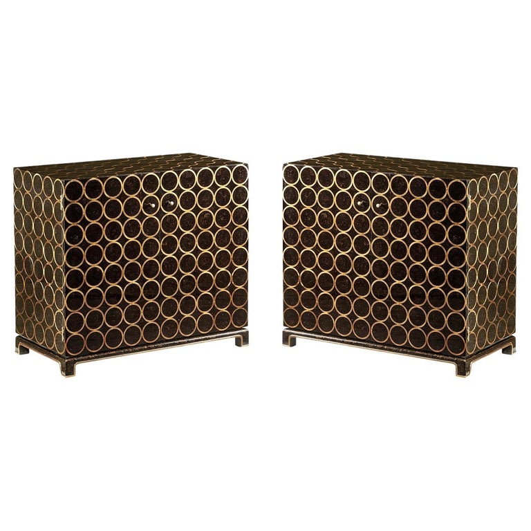Pair of Gilt Circle Modern For Sale at 1stDibs