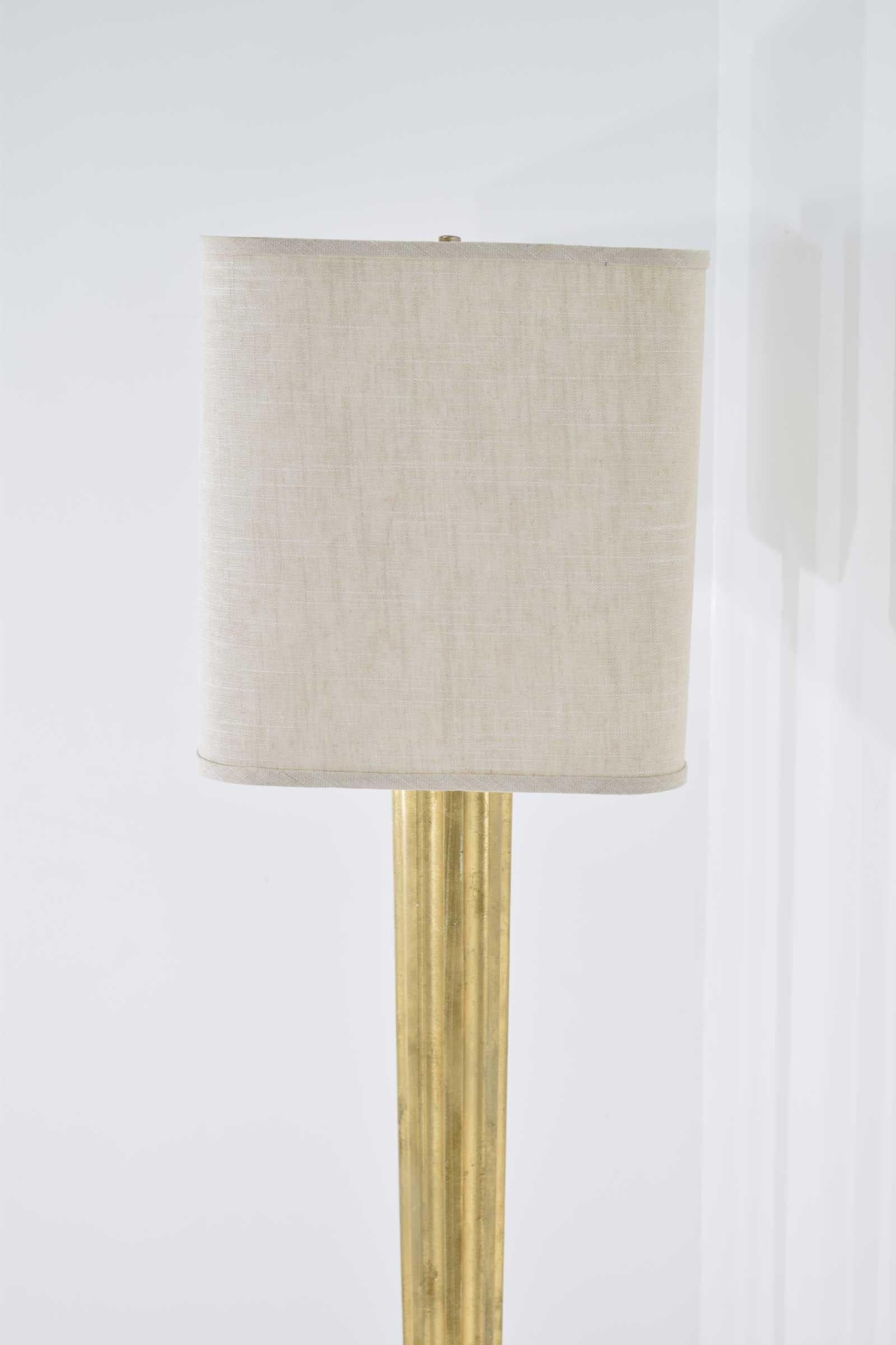 Pair of Gilt Floor Lamps 1