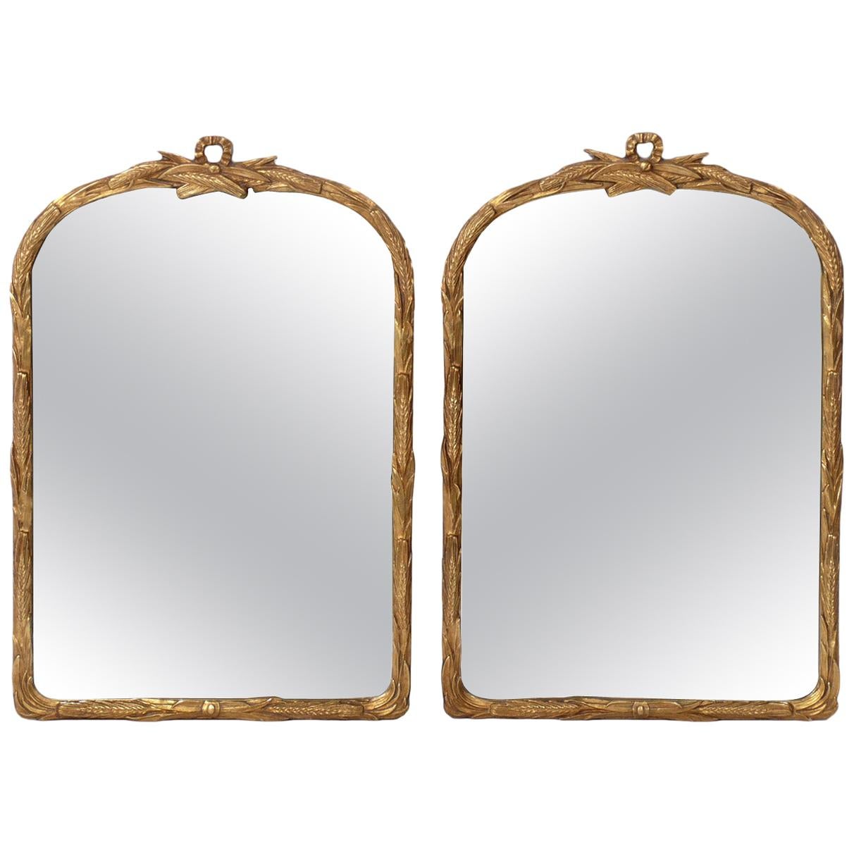 Pair of Gilt French Mirrors