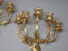 Pair of Gilt French Sconces Louis XV Style