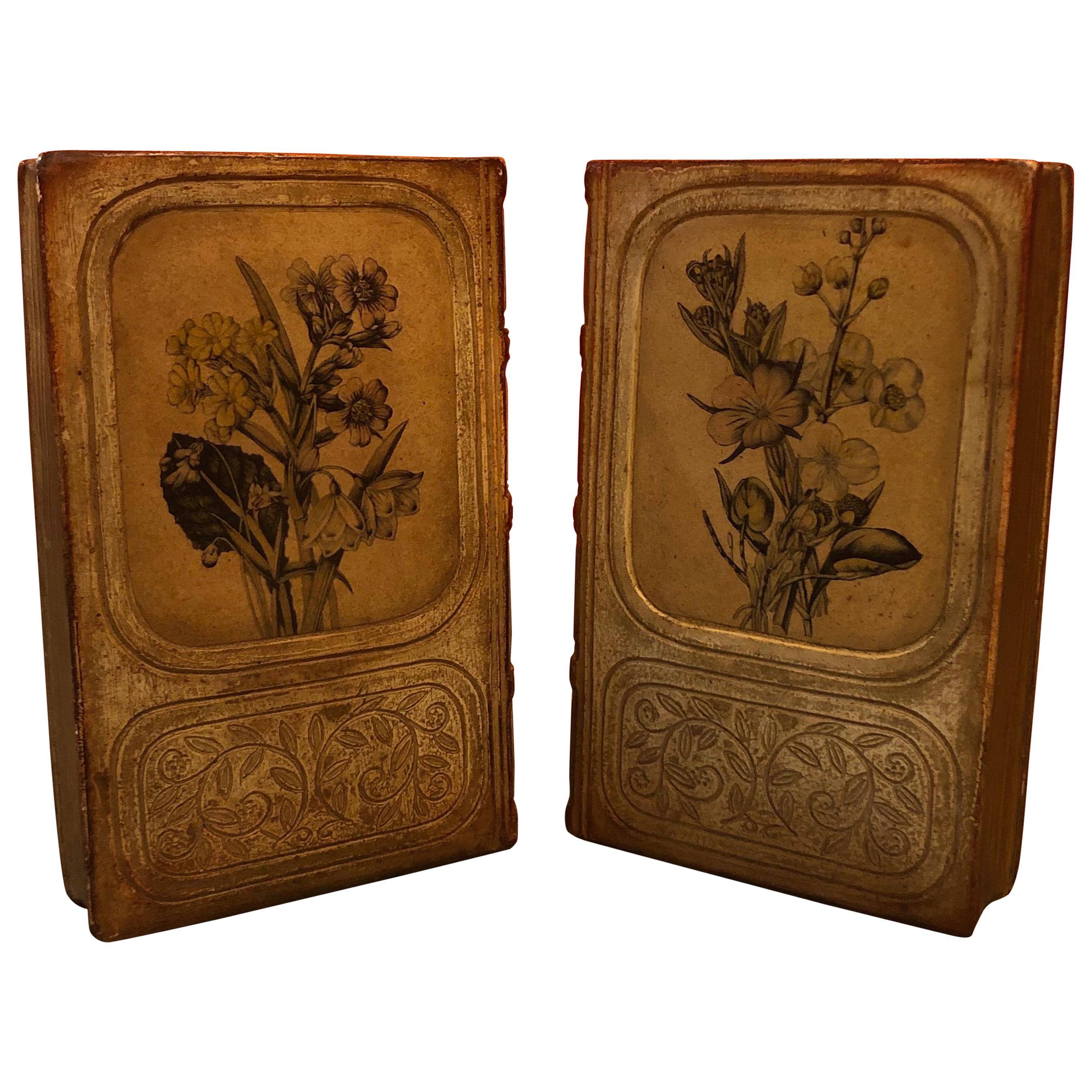 Pair of Gilt Hollywood Regency Bookends by Borghese For Sale