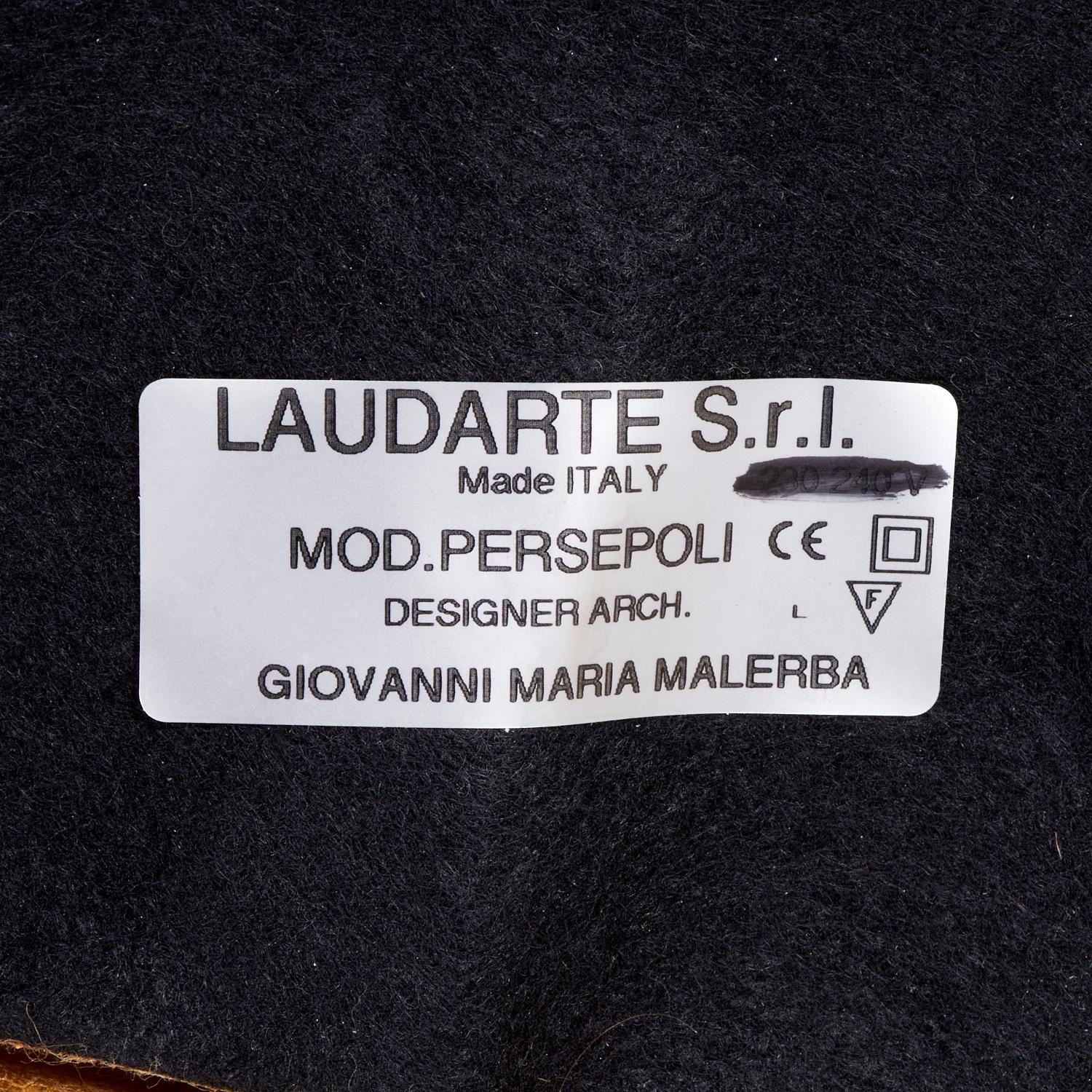 Paar vergoldete dreiarmige Tischlampen mit drei Schirmen aus italienischer Produktion - Laudarte SRL (Metall) im Angebot